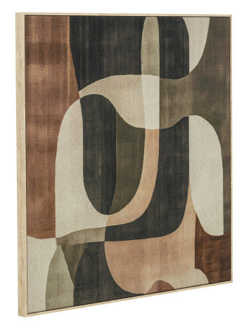 Pareja Lienzos Abstractos Beige Negro