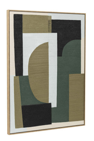Pareja Lienzos Abstracto Verde Negro