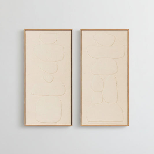Pareja de cuadros Modernos Silencio Mineral