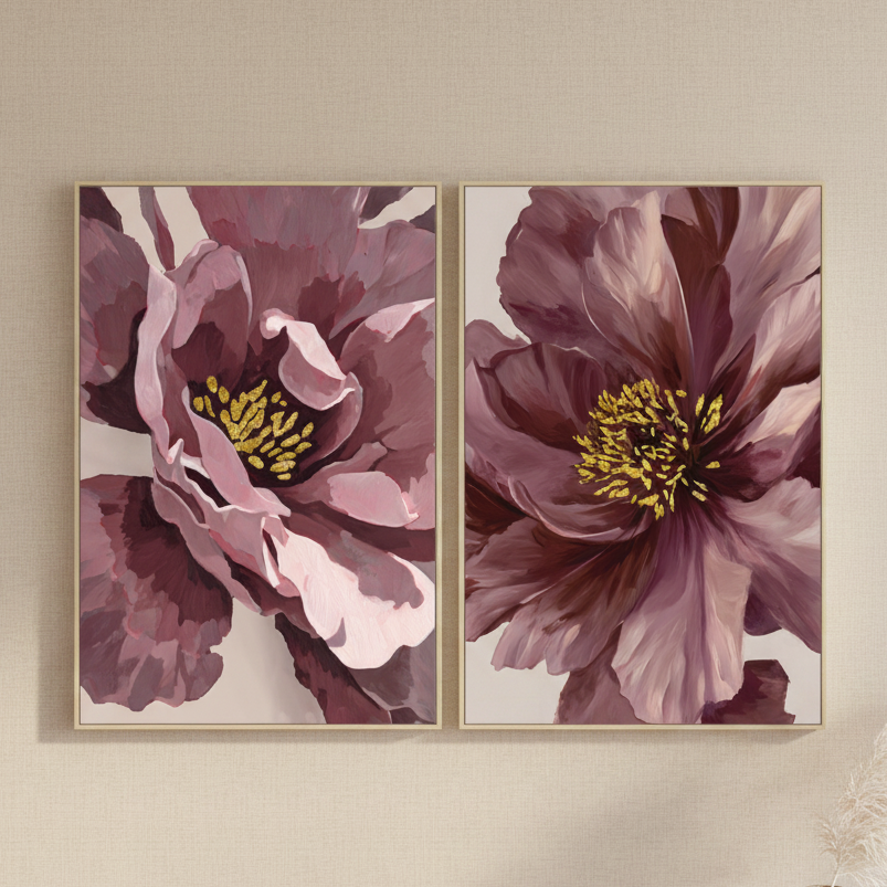 Pareja Lienzos Flor
