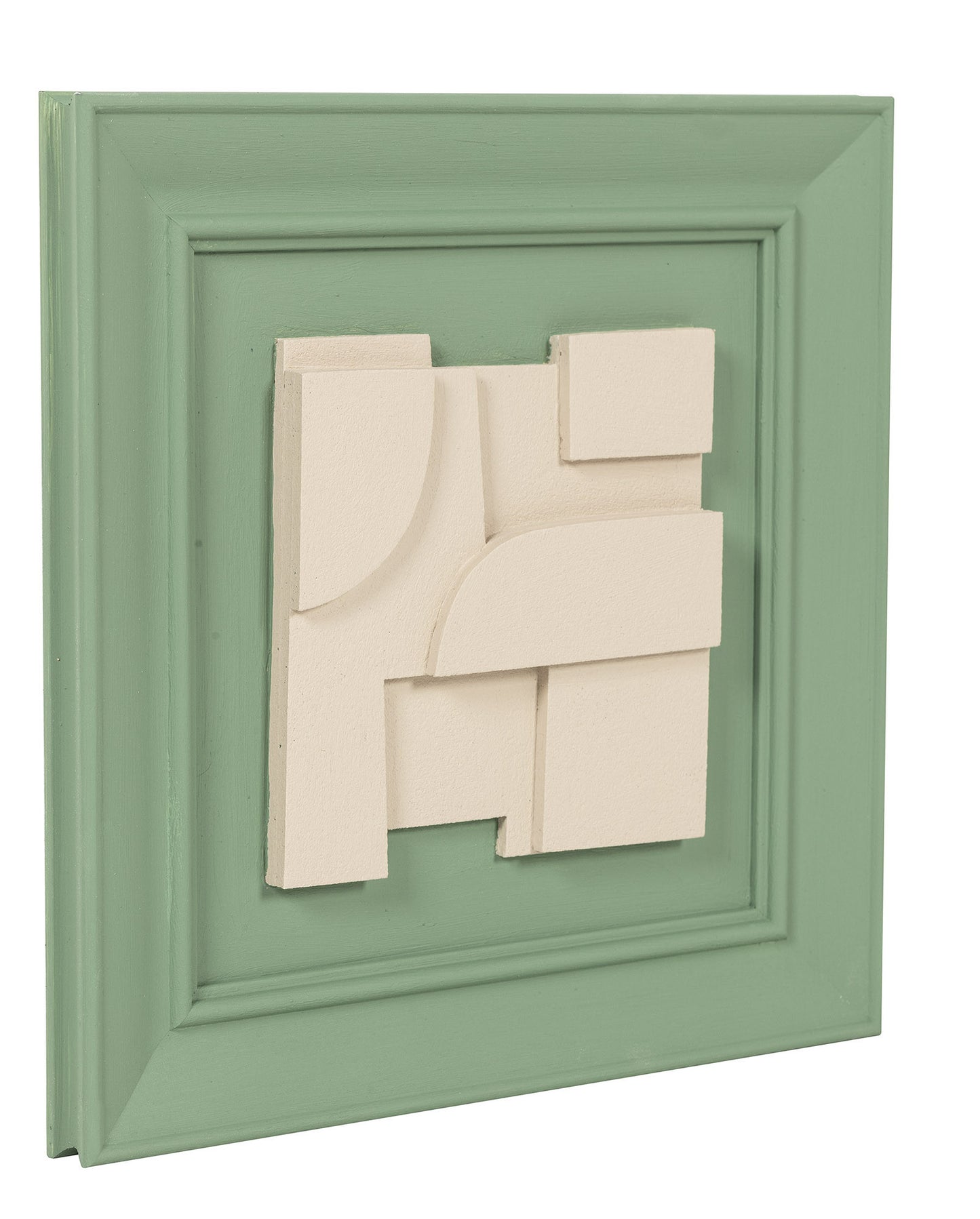 Lienzo Abstracto Verde Agua 3D