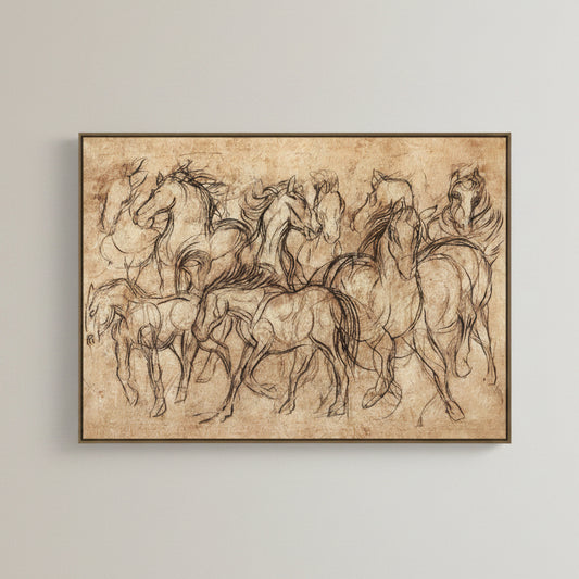 Lienzo enmarcado Wild Horses