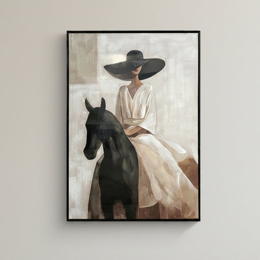 Cuadro enmarcado Noir Equestrian