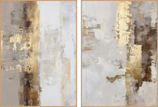 Pareja de cuadros Moderno Golden Balance