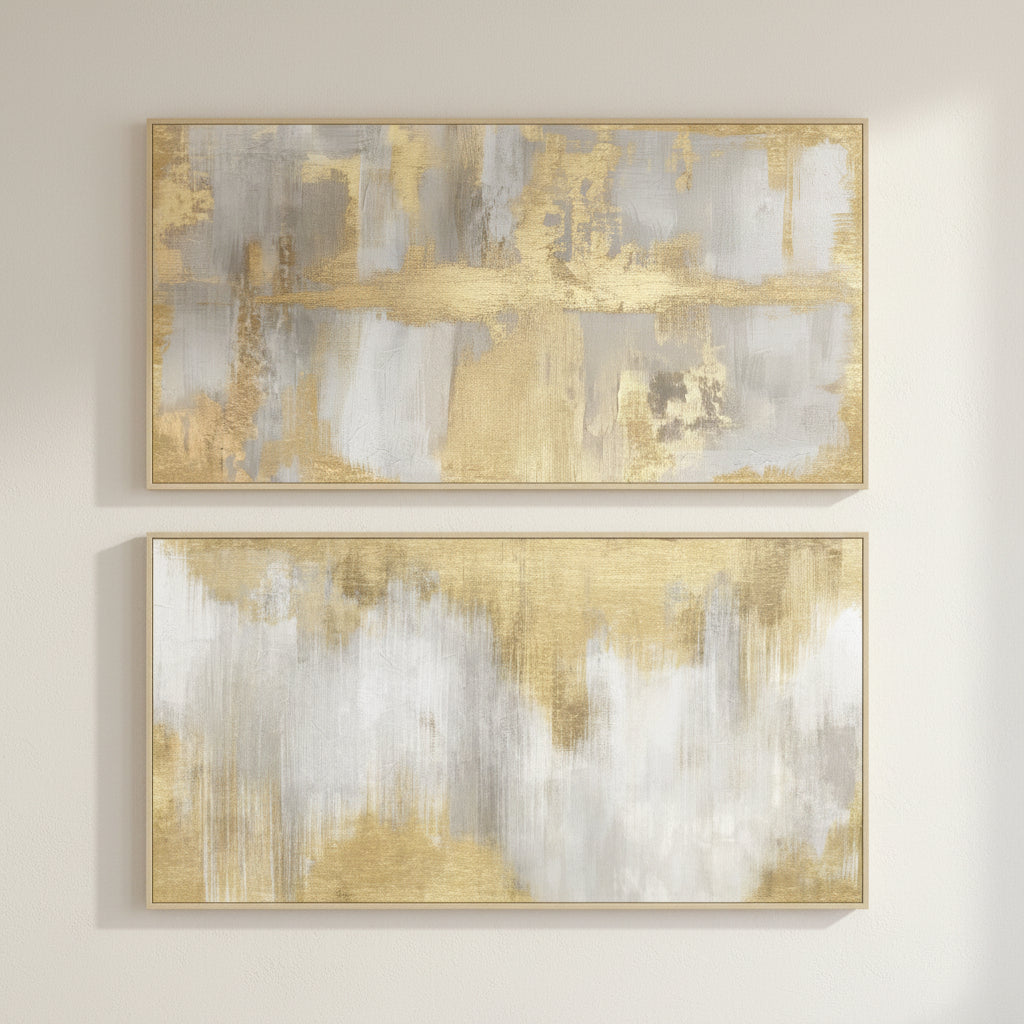 Pareja de cuadros Moderno Soft Gold