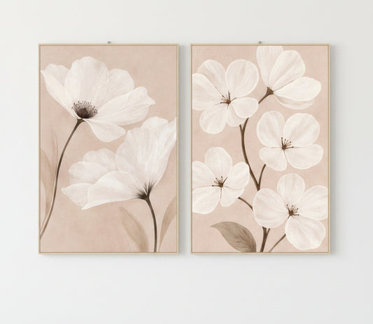 Pareja de cuadros Ivory Blossom