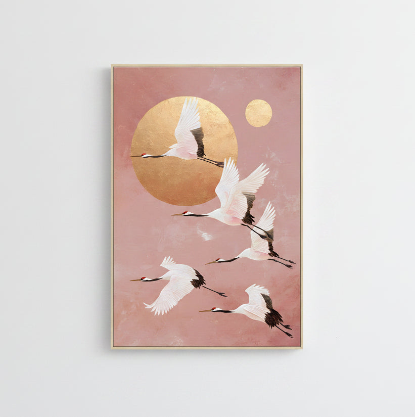 Lienzo enmarcado Golden Flight