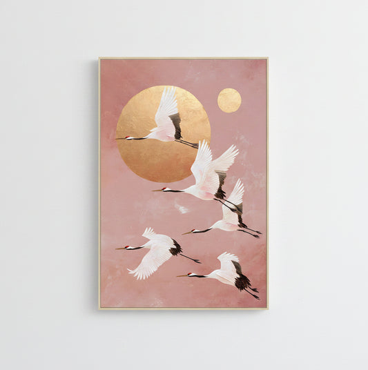 Lienzo enmarcado Golden Flight