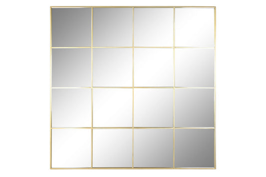 Espejo Ventana Dorado Cuadrado