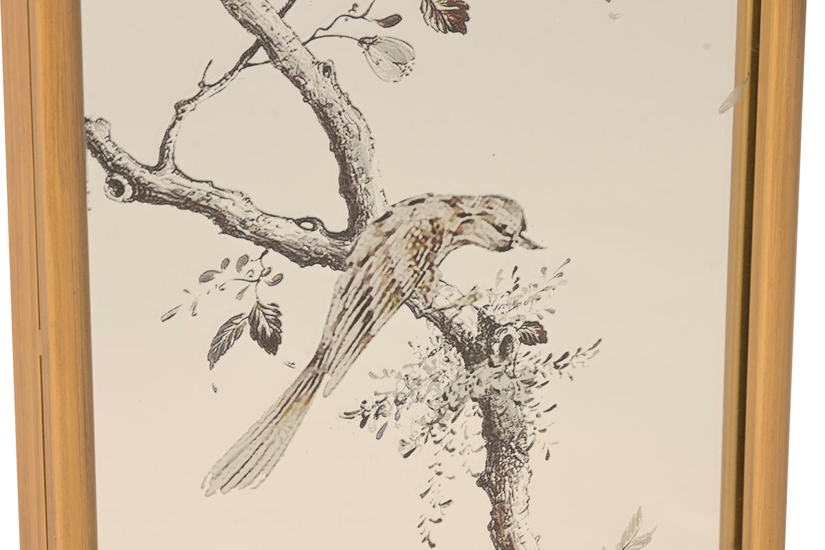 Triptico de Espejos con Pájaros