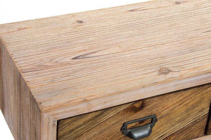 Consola Madera Natural y Metal