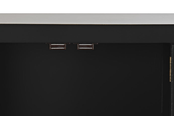 Consola Oriental Negra Círculo Blanco ( Seis Cajones)
