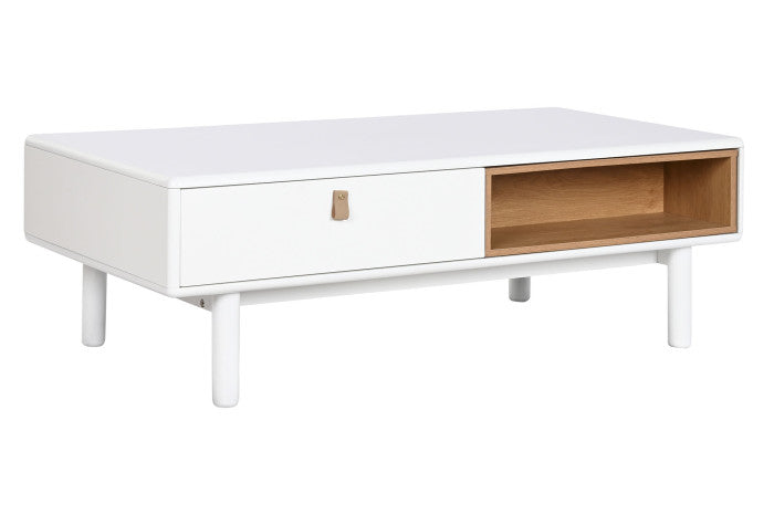 Mesa Centro Blanca y Natural