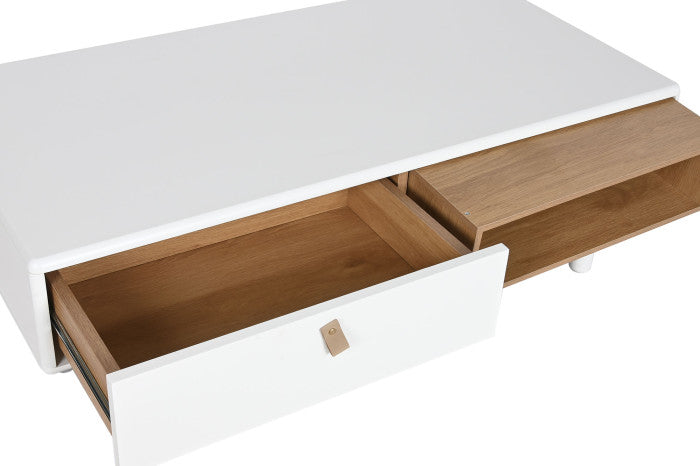 Mesa Centro Blanca y Natural