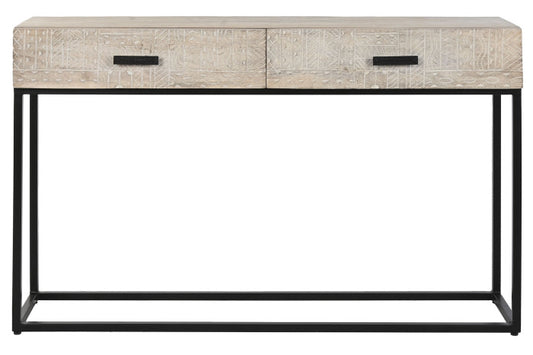 Consola Mango Tallado y Metal