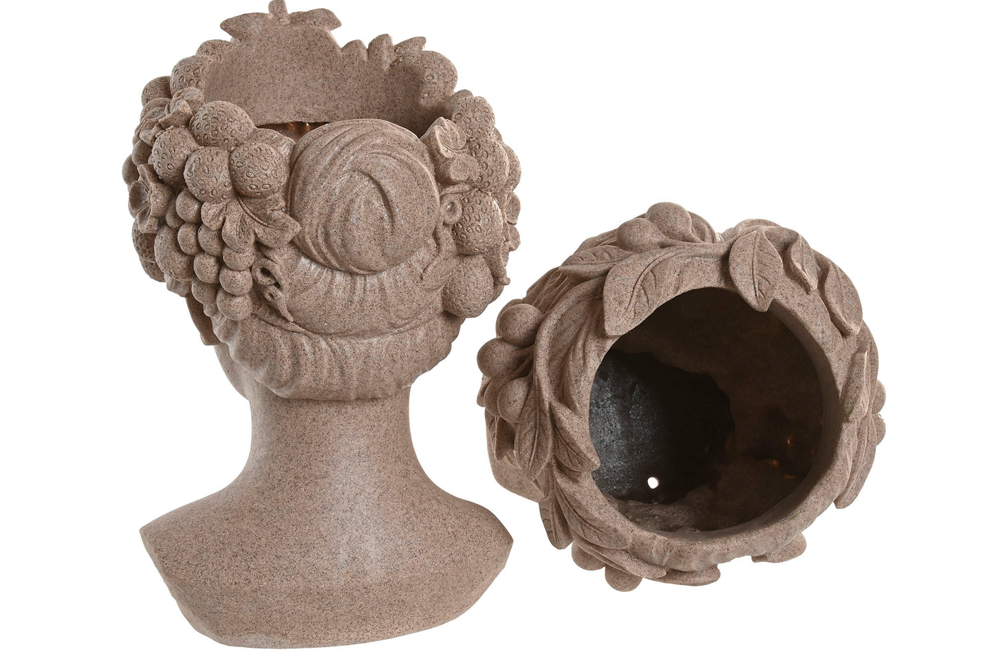 Cabeza Mujer Macetero fruta