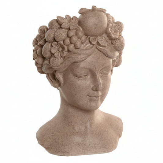 Cabeza Mujer Macetero fruta