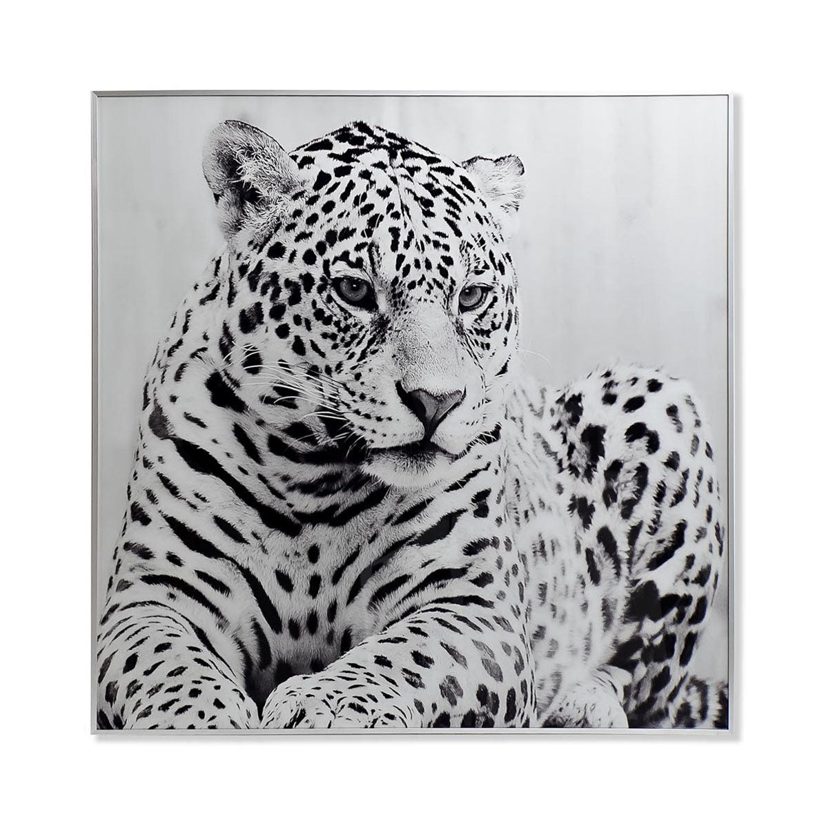 Cuadro Leopardo Blanco y Negro 1