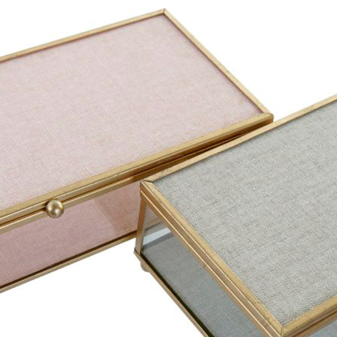 Joyero Rectangular Con Tapa Beige