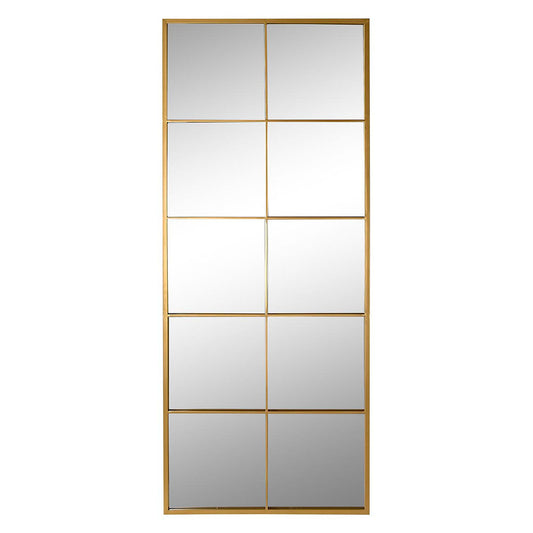 Espejo Ventana Dorado Rectangular